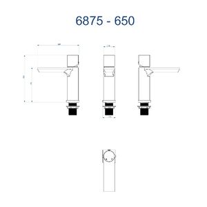 Misturador monocomando lavatorio mesa bica baixa 6875 ge650