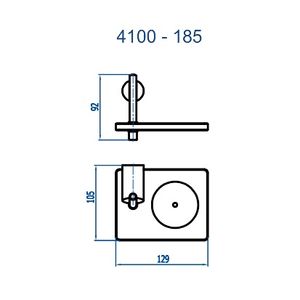 Saboneteira parede 4100 bk185