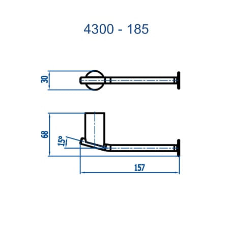 Papeleira sem cobertura 4300 bk185