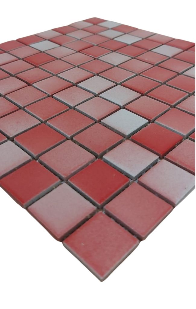 Porcelanato Pastilha 2,5x2,5cm Caixa com 8 Peças Cherry Jatobá