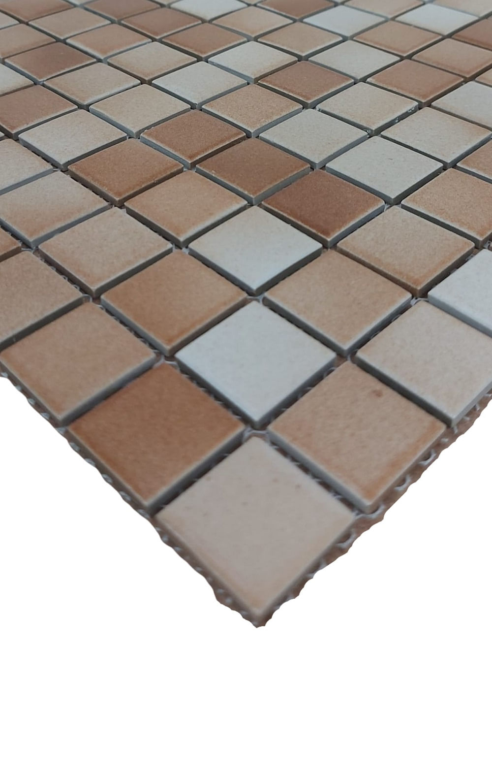 Porcelanato Pastilha 2,5x2,5cm Caixa com 8 Peças Savana Jatobá