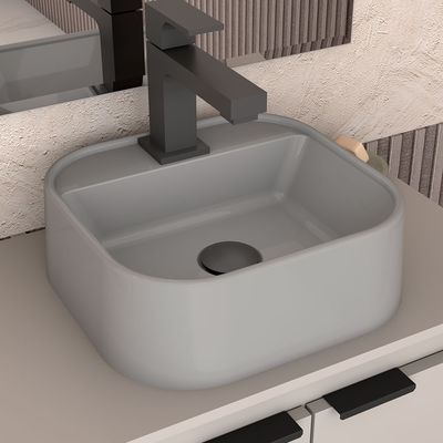 CUB！ Telhanorte | Cuba De Apoio Duna 33x11x31 Quadrada Cinza Cozimax