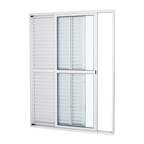 Porta de Correr Sasazaki 2 Folhas Dupla Fechadura Branca