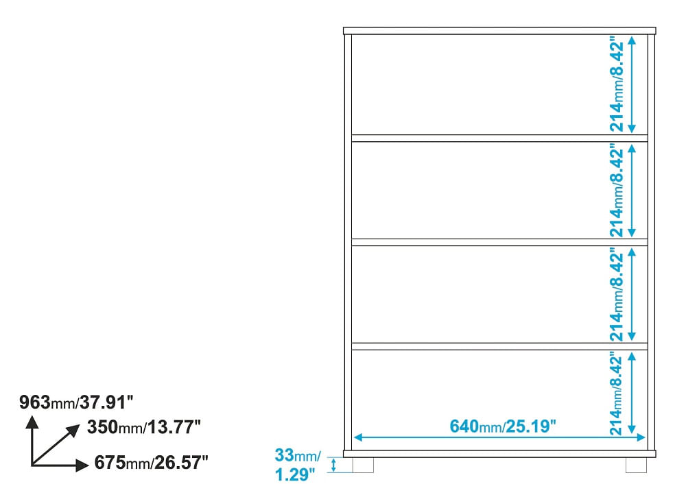 Sapateira 4 Portas Basculante Branco Mdp 15Mm