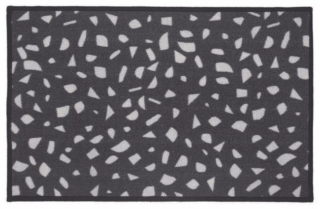 Tapete Para Cozinha Cleankasa Terrazzo Black 40Cm X 60Cm Kapazi