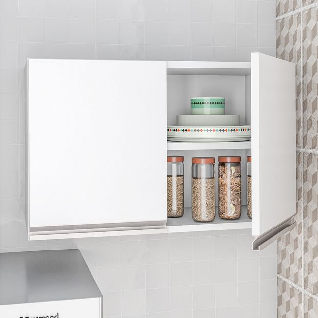 Armario 2 Portas 1 Prateleira Branco Mdp 15Mm