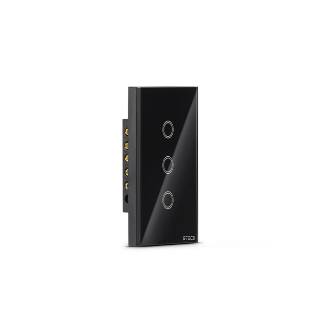 Interruptor Smarteck 4X2 3 Modulos Touch Preto