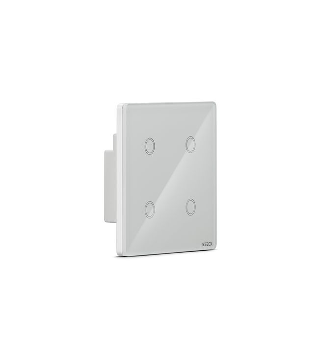 Interruptor Smarteck 4X4 4 Modulos Touch Branco