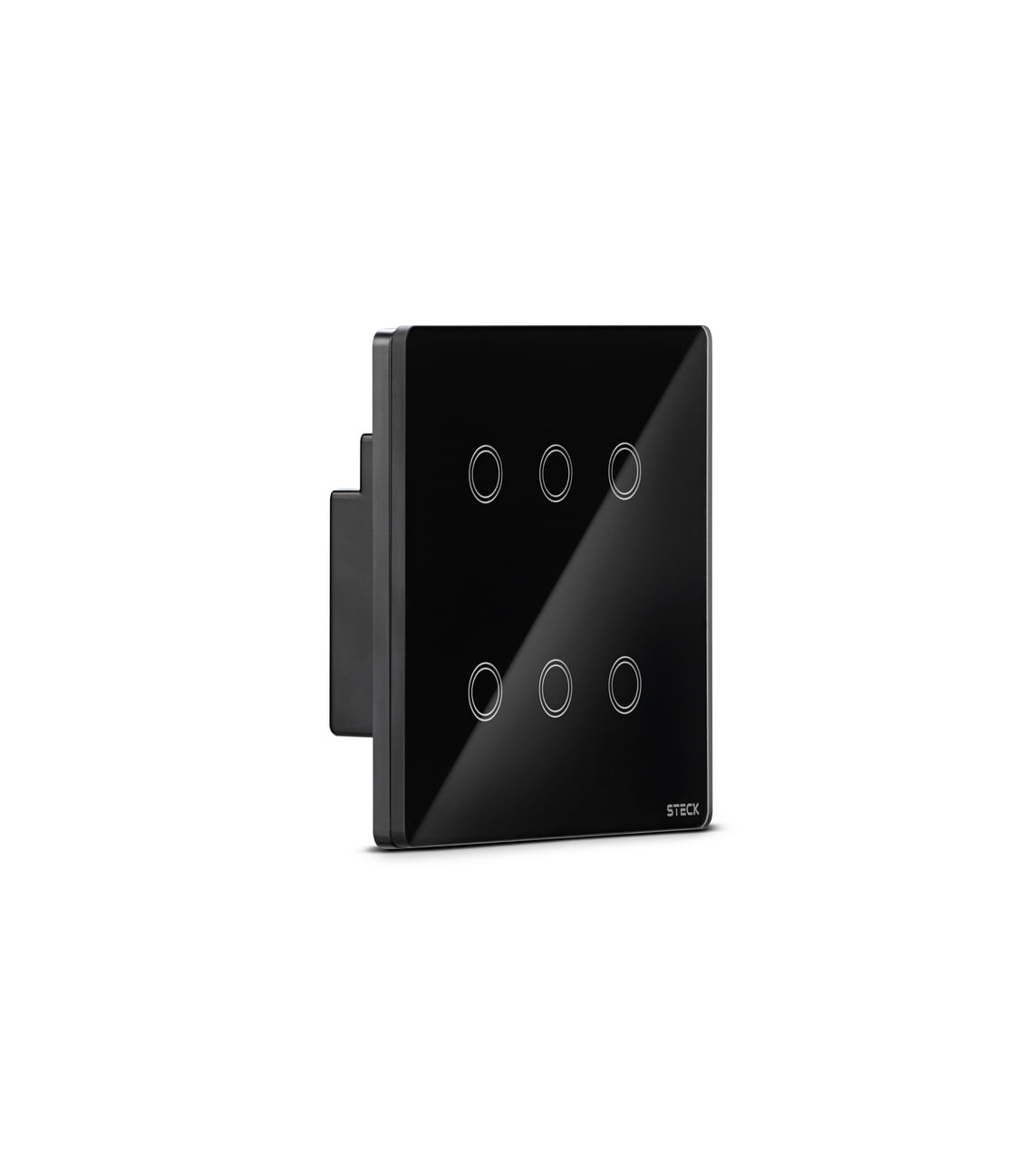 Interruptor Smarteck 4X4 6 Modulos Touch Preto