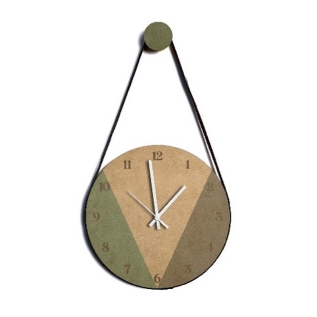 Relogio de parede com alca e suporte vortex verde