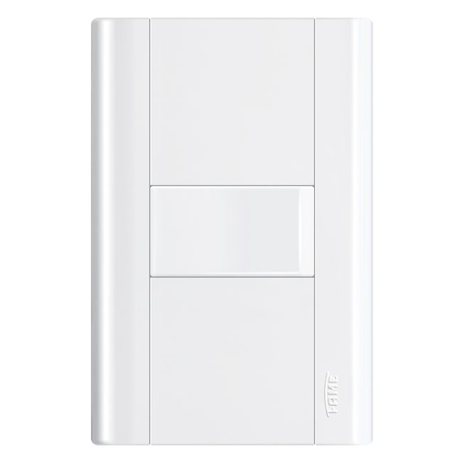 Conjunto montado de interruptor 4x2 simples com placa 10A Modulare Fame