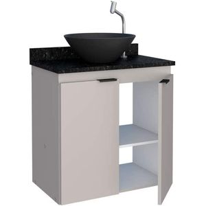Gabinete Suspenso para Banheiro Aster 60Cm Nude Cozimax