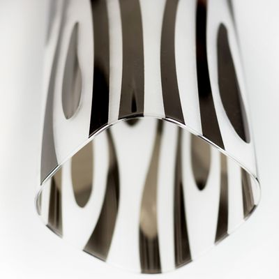 Telhanorte | Pendente Mirage Zebra Cromo 1 Luz E27 100X100X270