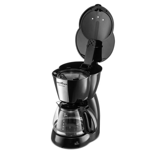 Cafeteira Elétrica Inox CP15 220V 15 Xícaras preta Britânia