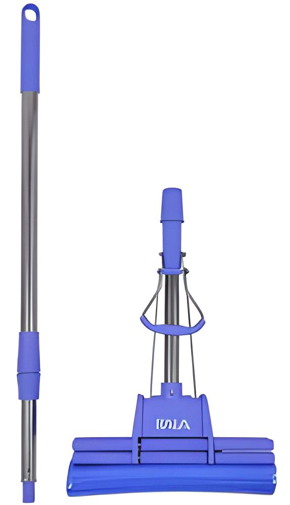 Mop pva plus reforçado com 4 roletes azul/cinza Kala