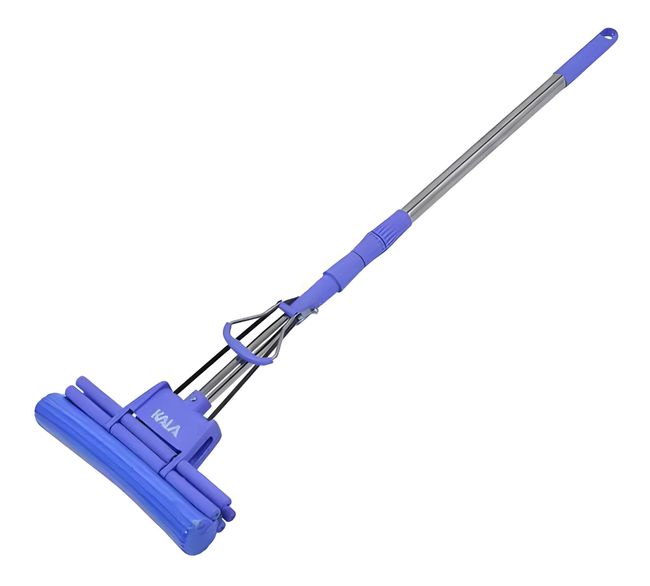 Mop pva plus reforçado com 4 roletes azul/cinza Kala