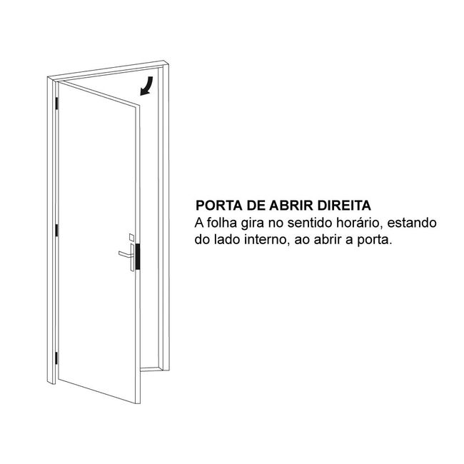 Kit Porta BBB c/ Fechadura Direita 210x82cm Tauari Mapaf