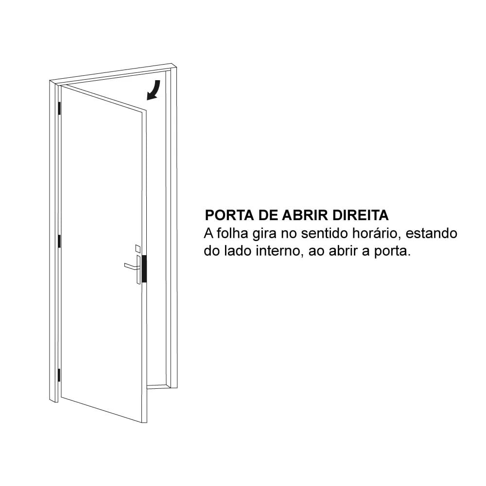 Kit Porta BBB c/ Fechadura Direita 210x82cm Tauari Mapaf