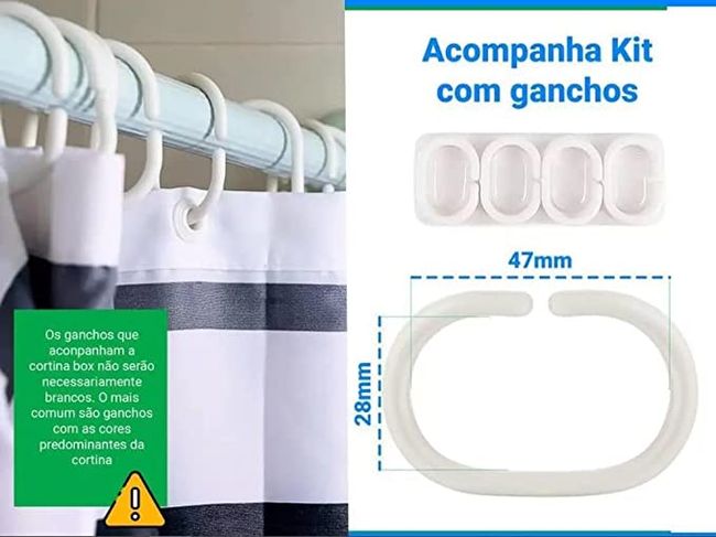 Cortina p/ Box Poliester 198x180cm Cactos Verde Bella Casa Colorful