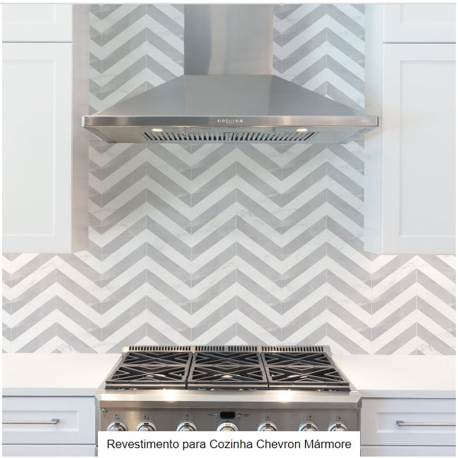 Adesivo de Azulejo 45x60cm Mármore Chevron Grudado