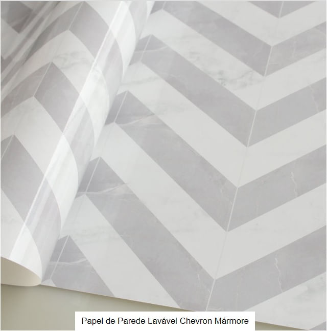 Adesivo de Azulejo 45x60cm Mármore Chevron Grudado