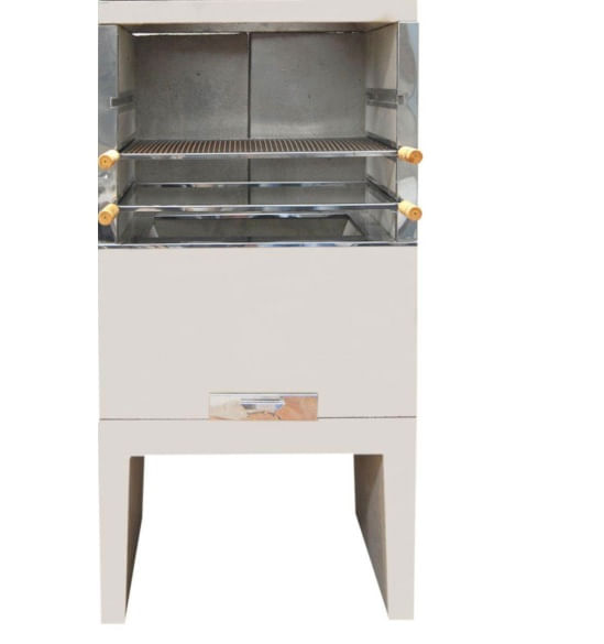 Churrasqueira Concreto Refratário Atacadão Lazer 63cm Coifa (Prolongadores não inclusos )