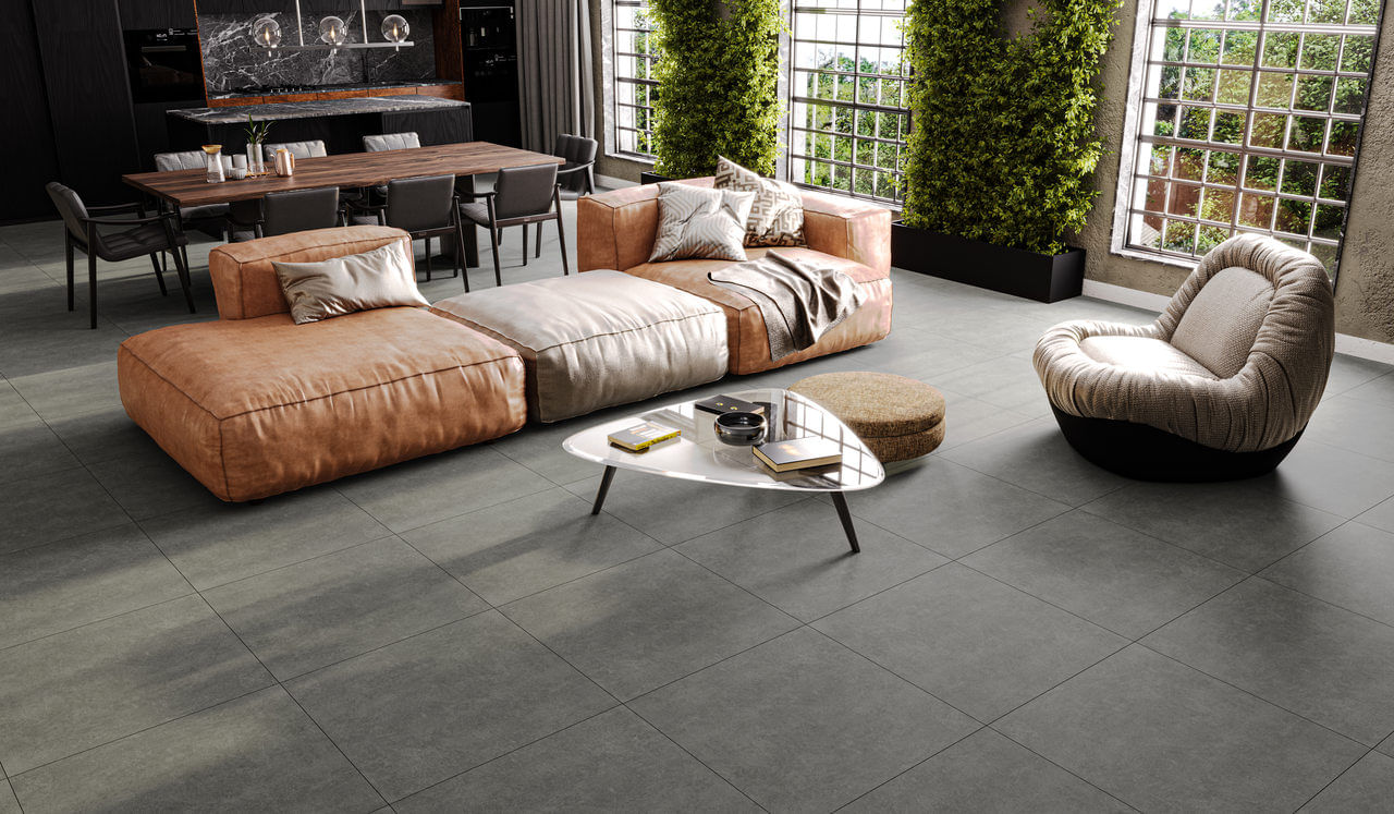 Telhanorte | Porc 72,5X72,5 72005 Tn Max Metropole Grafite Satiny