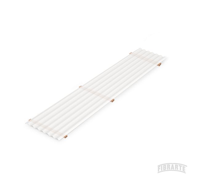 Telha translucida De Polipropileno 2,44X0,50 1,2Mm