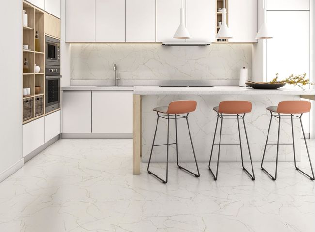 Porcelanato Polaris Branco Esmaltado 91x91cm Caixa com 2,48 m² Retificado Savane