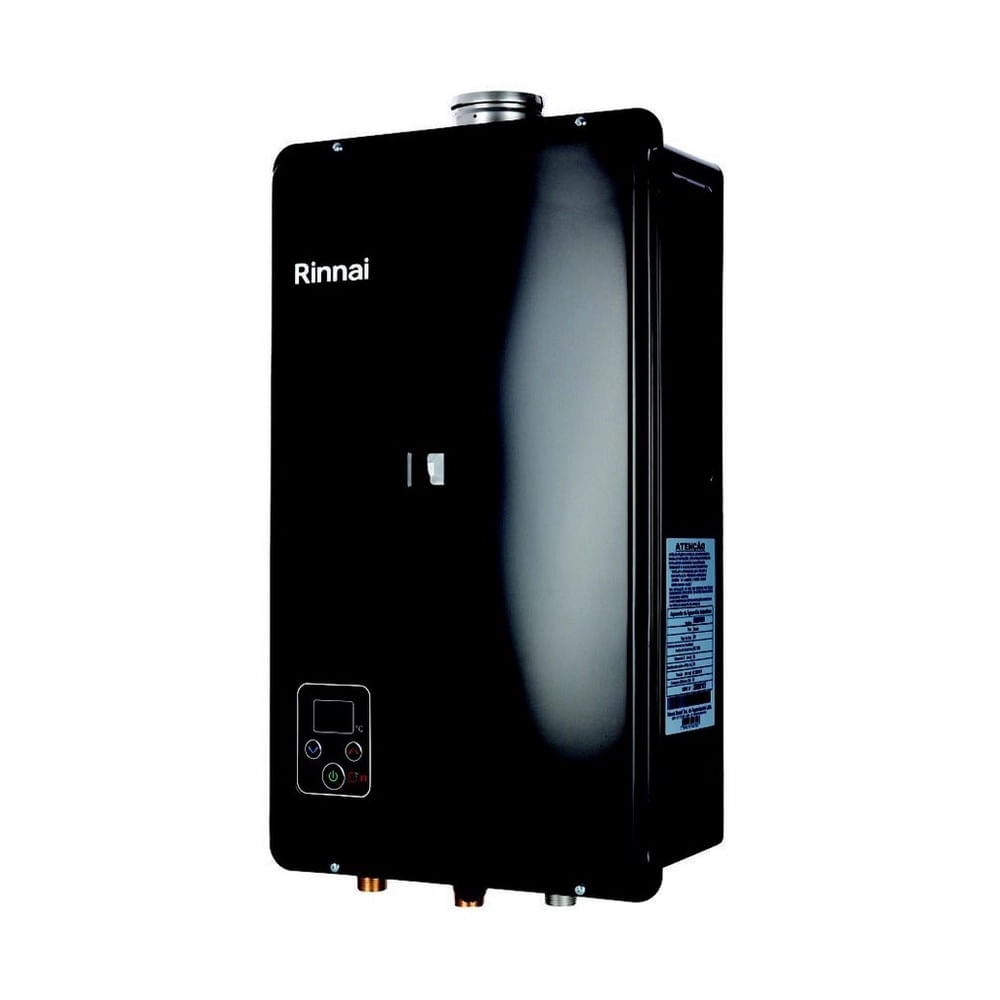 Aquecedor De Água A Gás Digital Reu-E331 Feh 32,5L Gn Preto Bivolt Rinnai