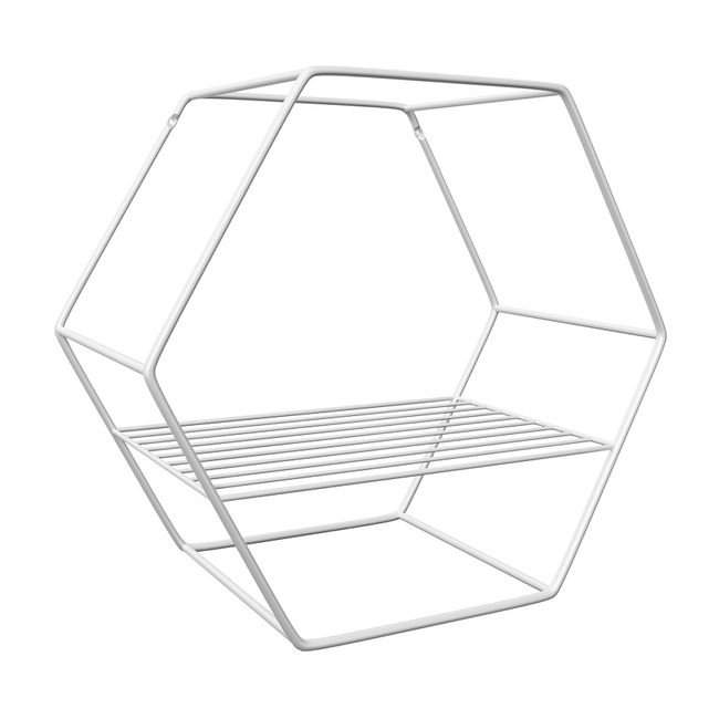 Nicho em aço 30x36x20cm hexagonal branco Utilfer