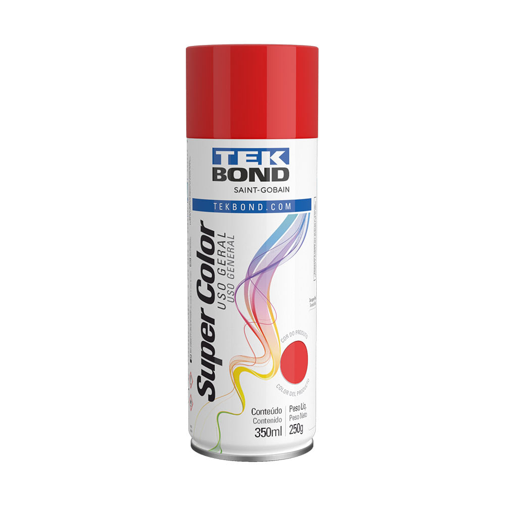 Tinta-spray-brilho-natural-Super-Color-vermelho-350ml-Tekbond-1560298