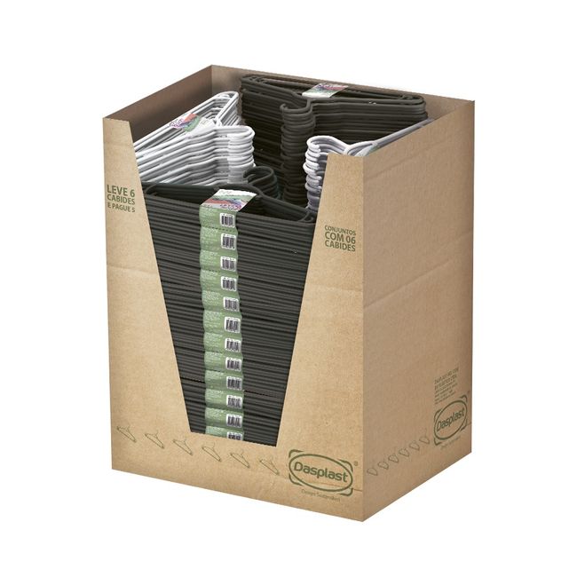 Cabide 6 unidades plástico  Ece Dasplast