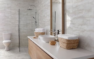 Piso Semigres Apuan Bege Polido Tipo A 60x115cm Retificado 2,09m² Rochamaxx