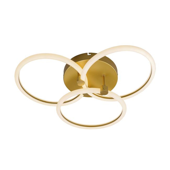 Plafon Space Orbital Triple 48W 3000K Dourado LLumm Bronzearte