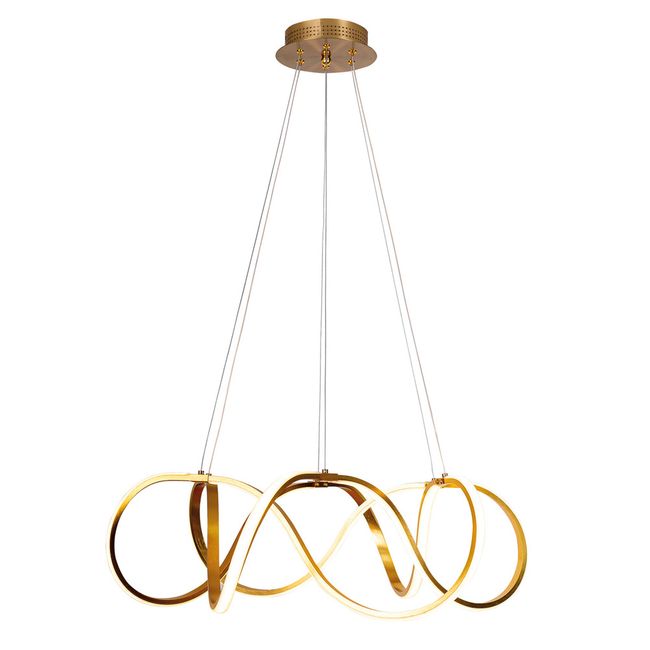 Pendente Space Contour Plus 50W 3000K Dourado LLumm Bronzearte