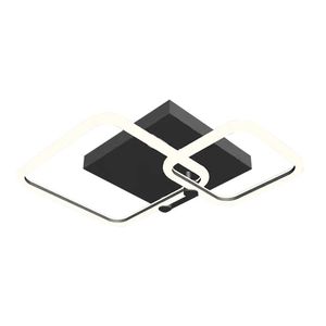 Plafon Space Square Duplo 3000K Preto LLumm Bronzearte