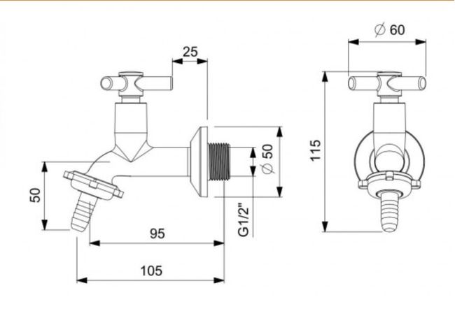 Torneira para tanque e jardim de parede com bico união plástico zip