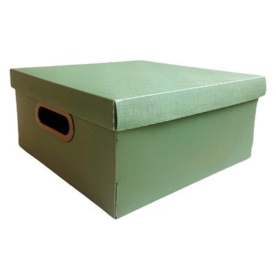 Caixa-Organizadora-Linho-Grande-Verde-Olive-35X35X16Cm-2446057