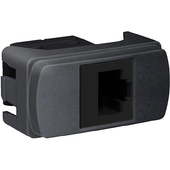 Módulo Tomada Rj45 8 Fios Utp Categoria 5e 1m Toolless Grafite Miluz Schneider