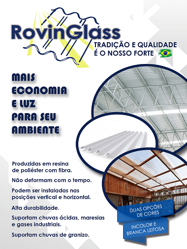 Telha Poliester Translucida Com Fibra  2,44 X 0,92 Incolor 0,80Mm