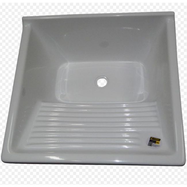 Tanque De Lavar Roupa Marmore Sintetico 60X57 39L Tdf Branco Liso Corso