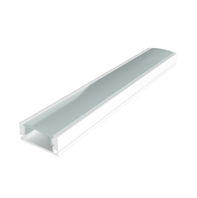 Perfil Sobrepor Alumínio Branco 1m Bronzearte