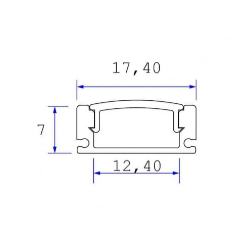 Perfil Sobrepor De Aluminio Preto Way Sem Fita Led 1 Metro Bronzearte