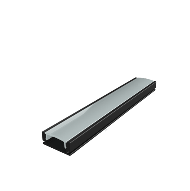 Perfil Sobrepor De Aluminio Preto Way Sem Fita Led 2 Metros Bronzearte