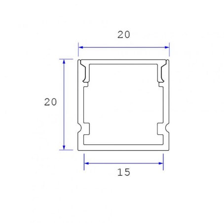 Perfil Sobrepor Alumínio Branco 1m Bronzearte