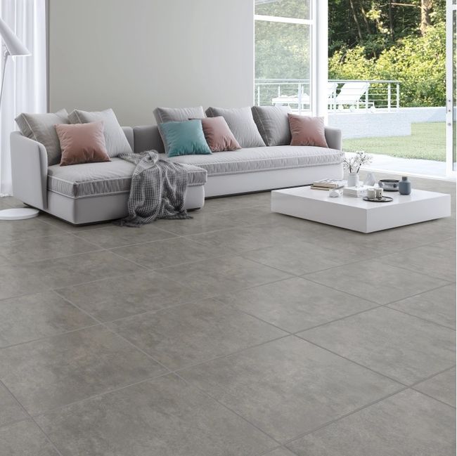 Piso Concreto Plus Cinza Acetinado 62X62cm Caixa com 2,32 m² Bold Royal Grés
