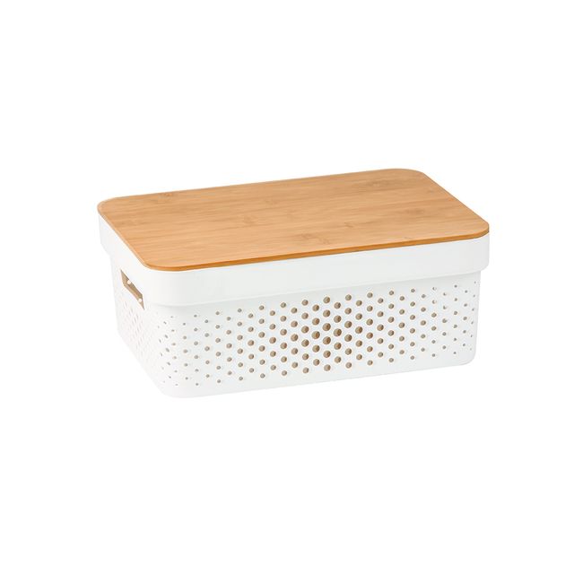 Caixa-Organizadora-Poa-Com-Tampa-De-Bambu-10L-Branco-Oikos-2445190