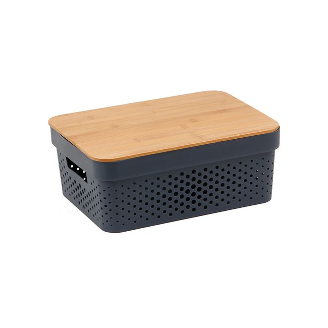 Caixa-Organizadora-Poa-Com-Tampa-De-Bambu-10L-Cinza-Oikos-2445204
