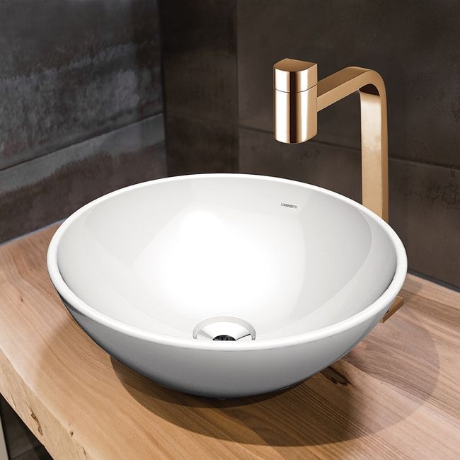 Torneira Para Lavatório Bica Alta Rose Gold 1195 R55 Loren Code Lorenzetti